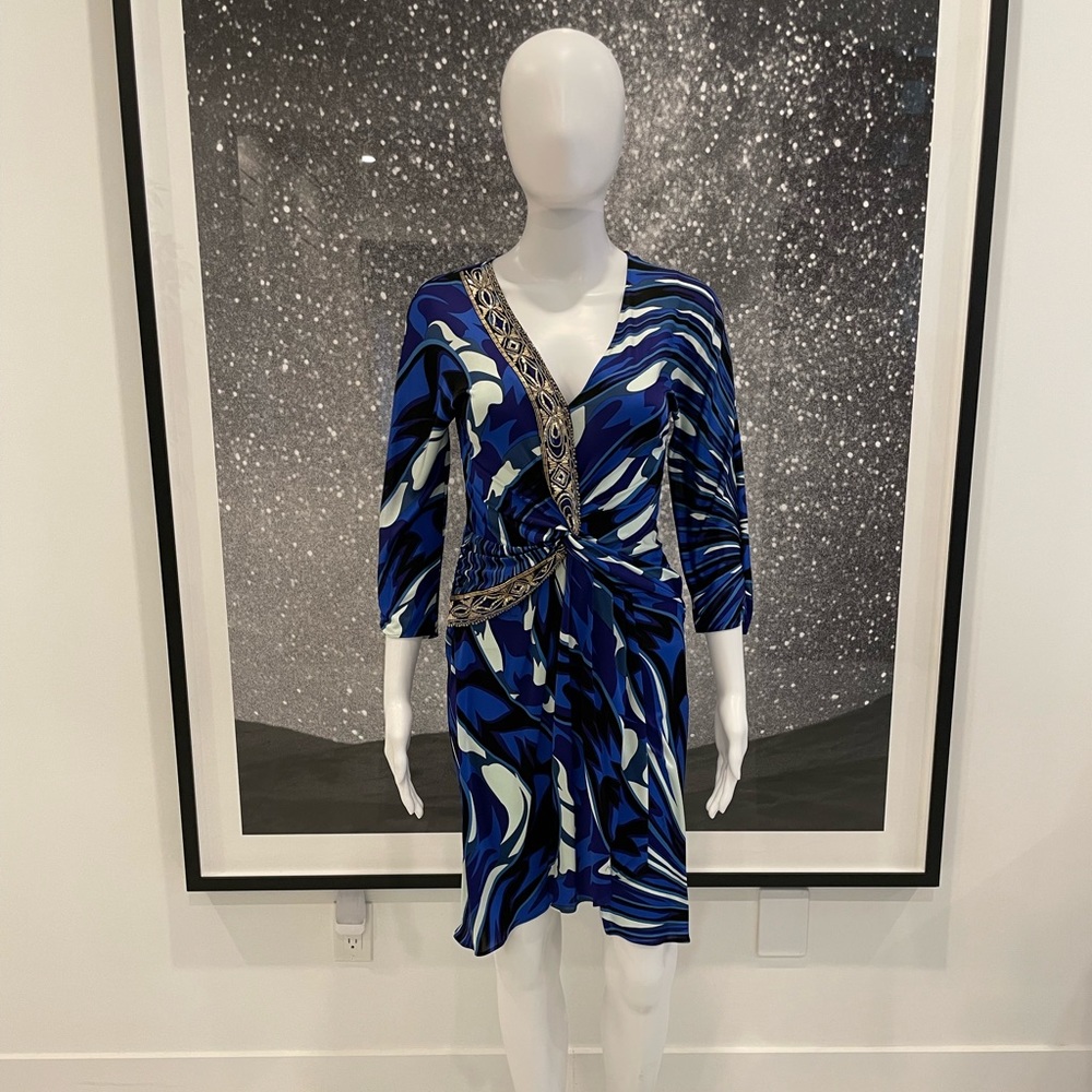 Emilio Pucci Beaded Wrap Dress - Picture 2 of 12